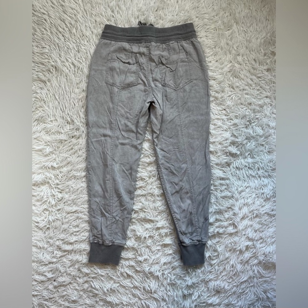 Anthropology Nomad Joggers grey and dark grey strechy cloth as seen w/ drawstrin - Picture 4 of 4